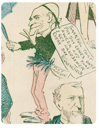 Caricature of Eugene Field